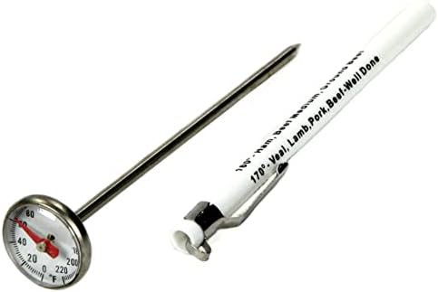 Instant read stainless steel dial thermometer