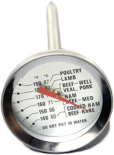 Five inch stainless steel analog thermometer