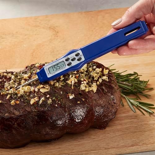 Compact waterproof blue digital pen thermometer — photo 3