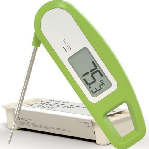 Compact foldable instant read thermometer wasabi