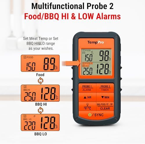 Wireless dual probe thermometer with grill alarm — photo 4