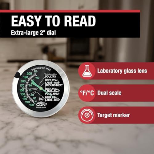 Ovenproof meat thermometer with glow dial — photo 3