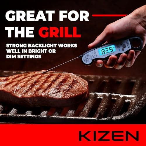 Waterproof instant read thermometer with backlight — photo 3