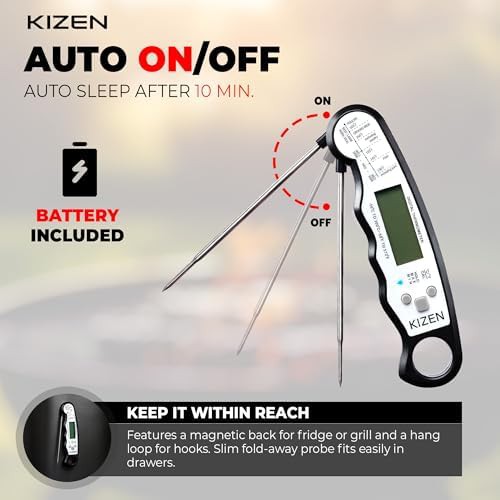 Waterproof instant read thermometer with backlight — photo 5