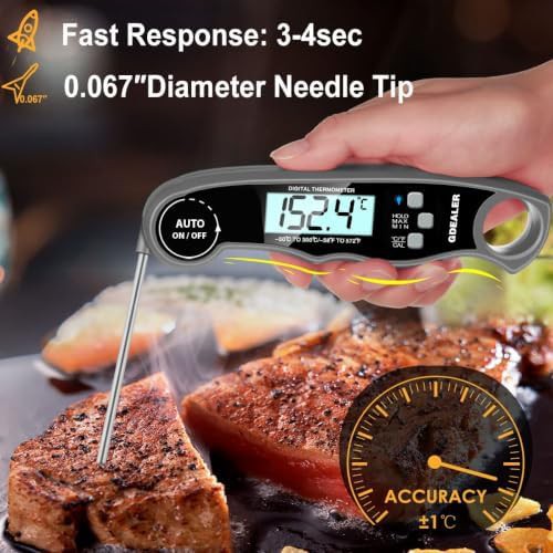 Waterproof instant read grill thermometer with backlight — photo 4