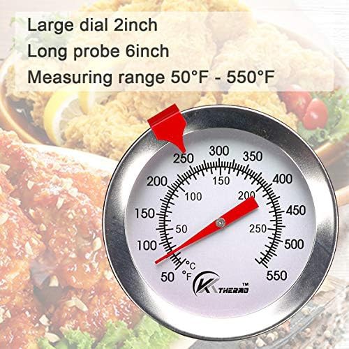 Stainless steel six inch dial fry thermometer — photo 3