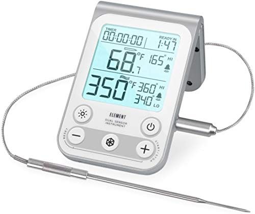 Digital oven thermometer with dual sensor probe