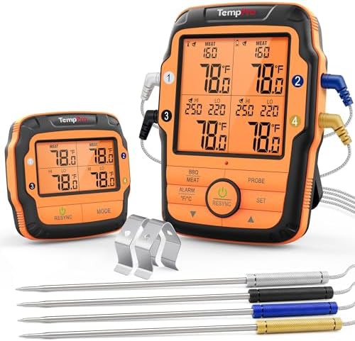 Remote monitor thermometer with four probes