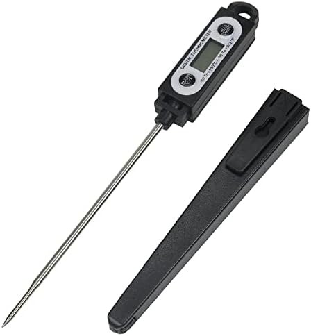 Ten inch black instant read thermometer