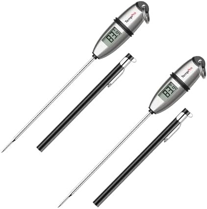 Long probe digital thermometer for liquids