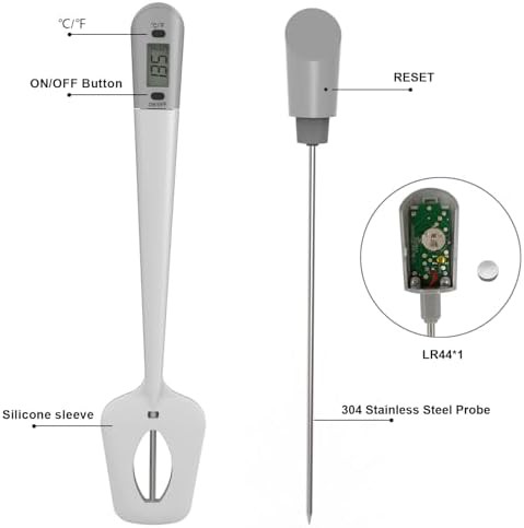 White spatula thermometer for chocolate — photo 3