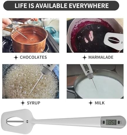 White spatula thermometer for chocolate — photo 4