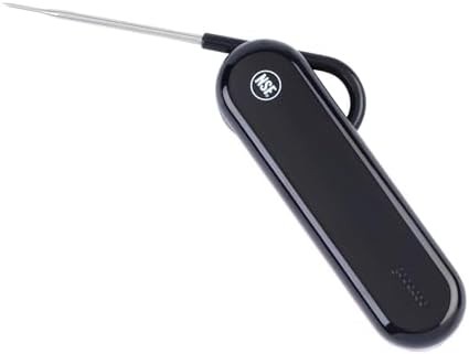 Black magnetic digital thermometer with touch display — photo 4