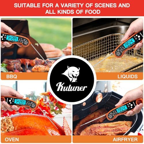 Foldable stainless steel meat thermometer — photo 3