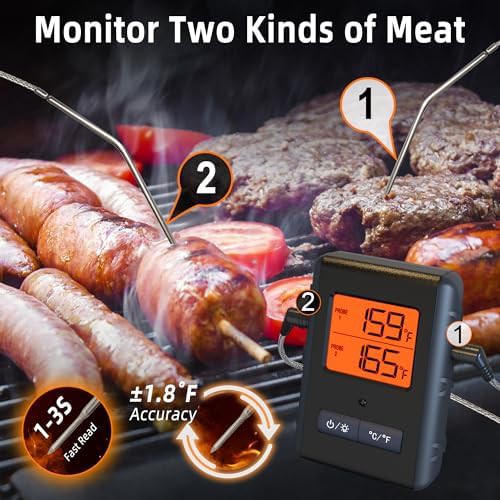 Wireless remote thermometer with dual probes — photo 3