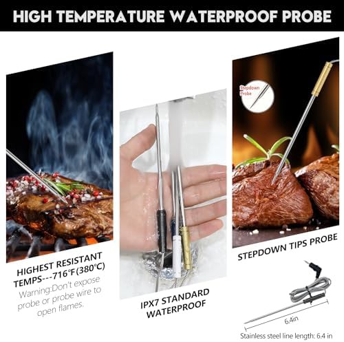 Wireless grill thermometer with four probes — photo 4