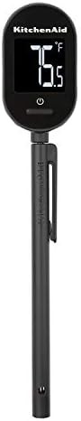 Black backlit ultra thin grill thermometer