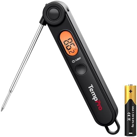 Instant read thermometer with temperature indicator