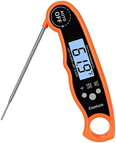 Magnetic waterproof backlit instant read thermometer