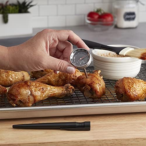 Black analog dial NSF stainless thermometer — photo 5