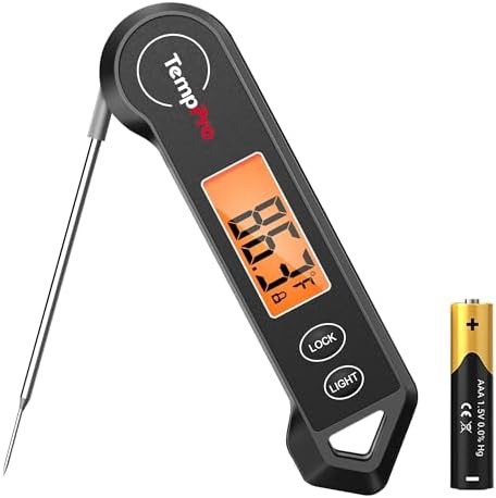 Instant read bbq thermometer with backlight