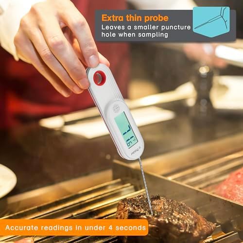 White waterproof thermometer with ambidextrous display — photo 5