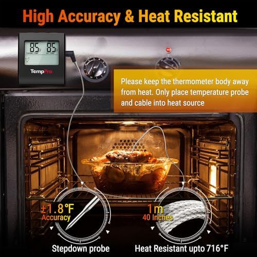 Large LCD leave in smoker thermometer — photo 3
