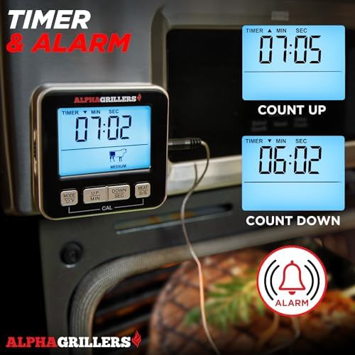 Digital meat thermometer with wired oven probe — photo 5