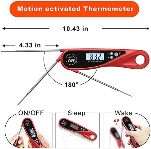 Stainless steel foldable magnetic meat thermometer — photo 3