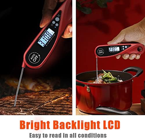 Stainless steel foldable magnetic meat thermometer — photo 5
