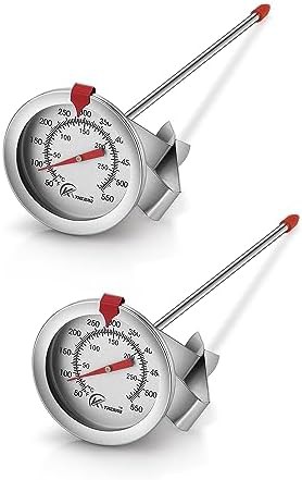 Two pack of stainless candy and fry thermometers