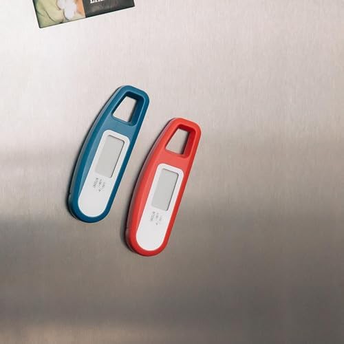 Compact foldable instant read thermometer rhubarb red — photo 4