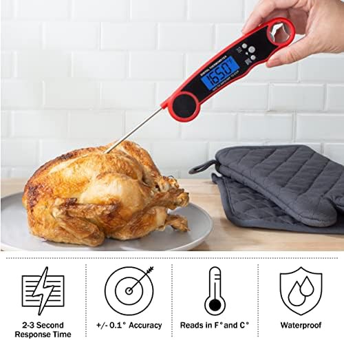 Water resistant digital thermometer with magnetic back — photo 5