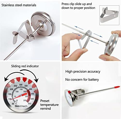 Long stem stainless steel deep fry thermometer — photo 5