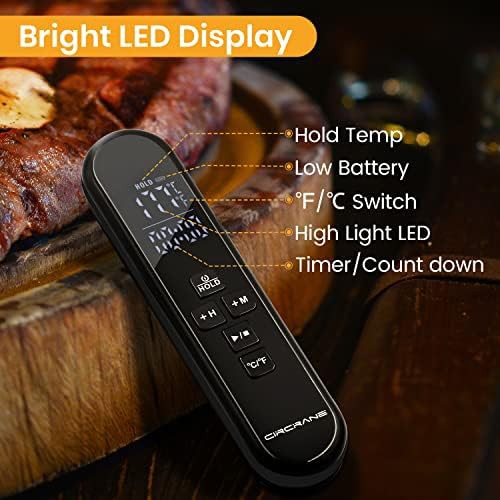 Black foldable LED instant read thermometer — photo 5