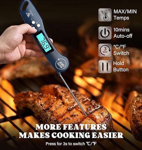 Blue ultra thin digital dial thermometer — photo 5
