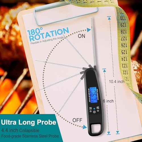 Black digital barbecue and cooking thermometer — photo 3