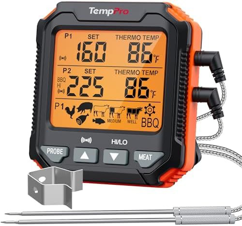 Digital dual probe thermometer with alarm
