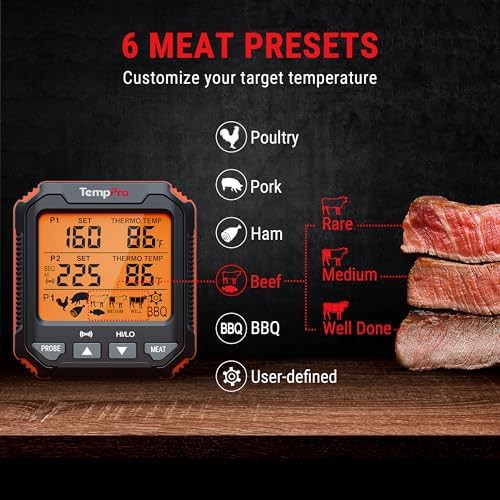 Digital dual probe thermometer with alarm — photo 3