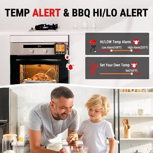 Digital dual probe thermometer with alarm — photo 4