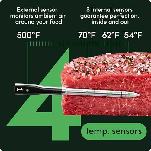 Three probe bluetooth smart meat thermometer — photo 3