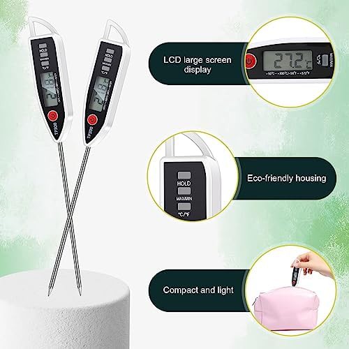 Six pack white long probe digital thermometers — photo 3