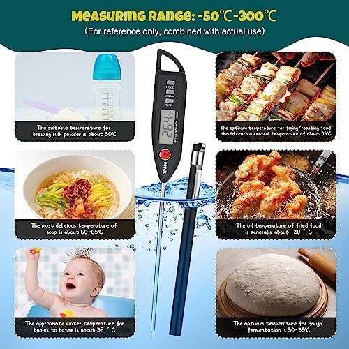 Six pack black long probe digital thermometers — photo 5