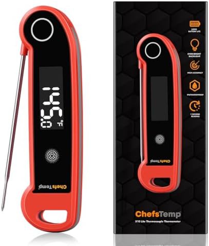 Digital instant read thermometer for BBQ and grilling