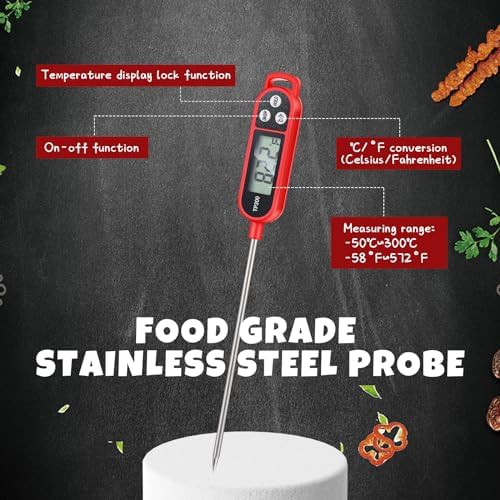 Six pack red BBQ probe thermometers — photo 3