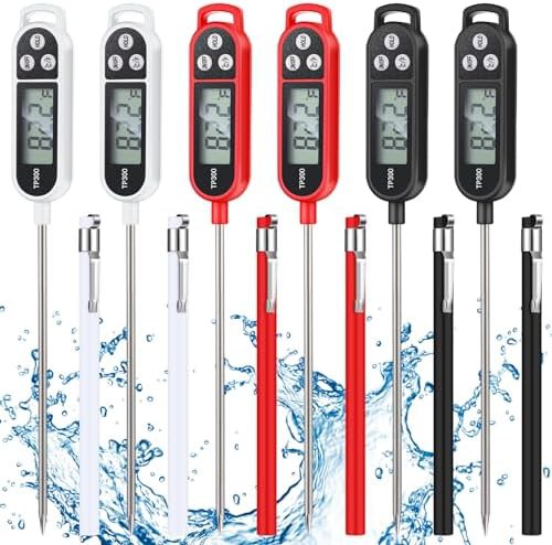 Six pack BBQ probe multi color thermometers
