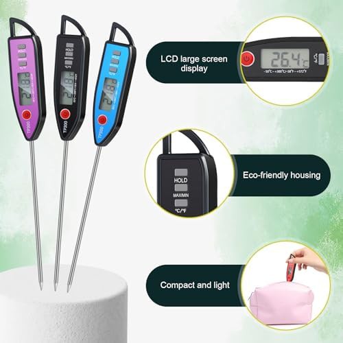 Ten pack black long probe thermometers — photo 3