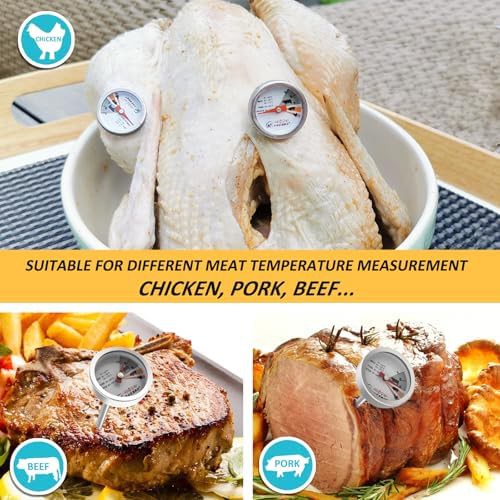 Stainless steel steak button dial thermometers — photo 4