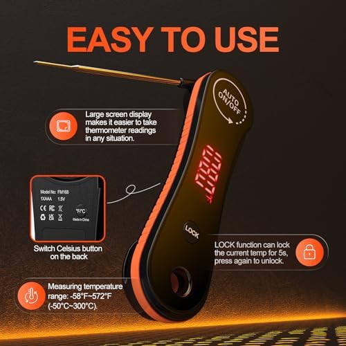 Rotating display waterproof instant read thermometer — photo 5