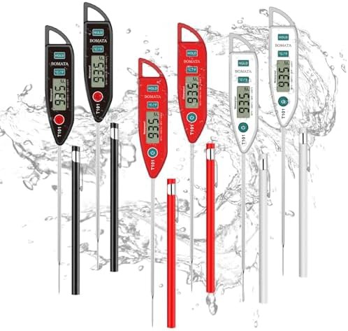 Six pack waterproof instant read thermometers